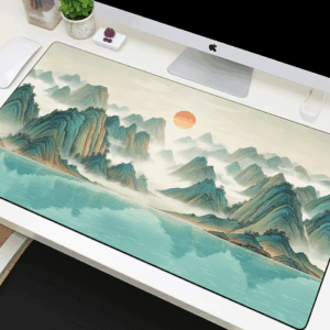 Qing Shan Sunset Chinese Style Super Large Mouse Pad