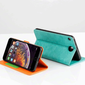 Mobile phone holder style leather phone protective case