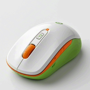 Orange Green Contrasting Portable Wireless Mouse