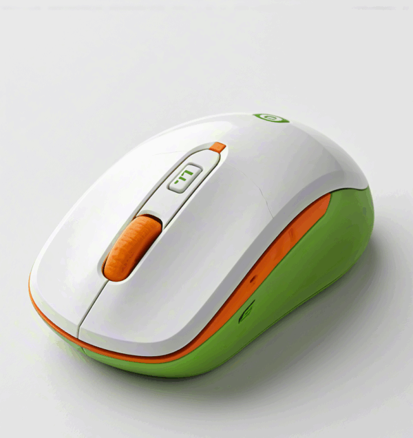 Orange Green Contrasting Portable Wireless Mouse