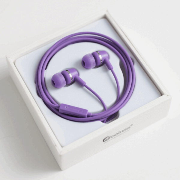 Exquisite And Dazzling Purple In-ear Wired Headphones