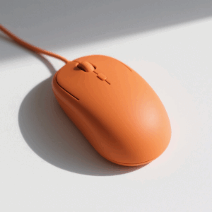 Orange Charm Silent Intelligent Wired Mouse