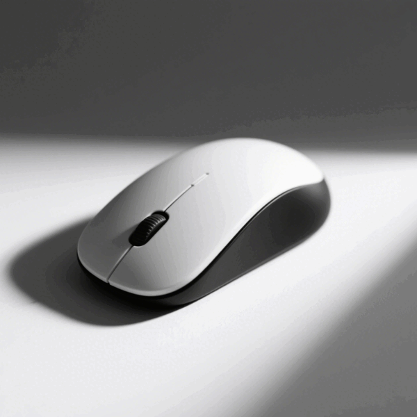Minimalist white shadow silent intelligent wireless mouse